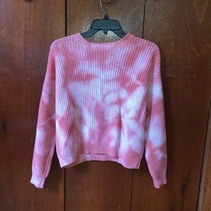 90’s Pink Tie Dye Crewneck Sweater